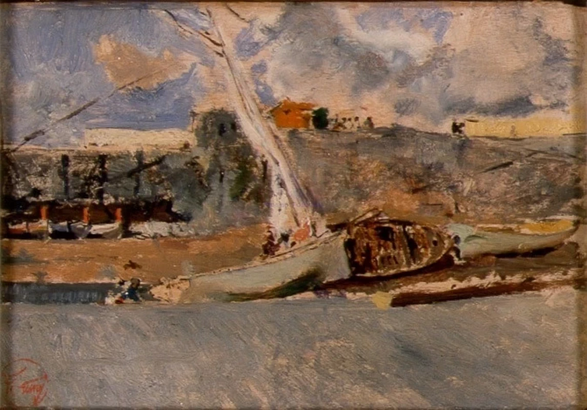 Paesaggio con barche - Palazzo Fortuny, precedentemente Palazzo Pesaro degli Orfei